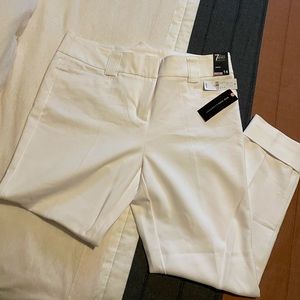 New York & Company white cuffed ankle pants